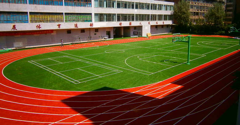 中国科学院兰州分院附属小学篮球场人造草